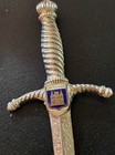 Vintage Chateauroux France Crest Sword Letter Opener - Metal Vintage