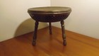 Vintage 3 Leg Foot Stool Patina Brass Foot Warmer Boho Persian Turkish Style