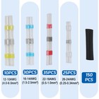 250pcs Waterproof Solder Seal Heat Shrink Wire Butt Terminal Connectors Kit