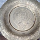 Etch Symbol Large Brass Platter Decor Antique Scalloped Turkish Islamic Egyptian