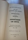 Pennsylvania Railroad Ct 1000e List Of Stations And Sidings - Instructions 1945