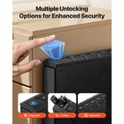 Uimoso Gun Safe Slider With Fingerprint  Code  And Key Access For Pistol Storage