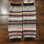 Peruvian Connection  Leg Warmers   Hat Set 100  Alpaca Wool Fair Isle Stripes