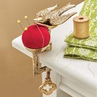 Solid Brass Replica Victorian Bird Sewing Clamp Pincushion