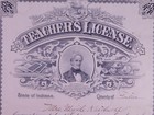 1908 Teacher s License With Grades On Back Rochester Indiana C31f