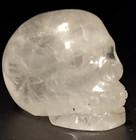 1 75  Natural Clear Quartz 68g Hand Carved Crystal Skull Realistic Healing