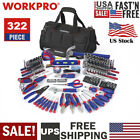 Workpro 322-pieces Home Repair Tool Kits Basic Household Hand Tool With Tool Bag