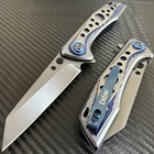 8    Blue Tactical Spring Assisted Open Blade Folding Pocket Knife Hunting Knife