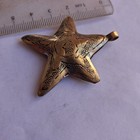 Wearable Rare Ancient Viking Bronze 5 Pointed Engraved Star Amulet Pendant