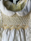 Vtg Nwt Polly Flinders Dress 24 Months Hand Smocked Pastel Yellow Spring Summer