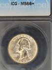 1955-d   Washington Silver Quarter Icg Ms-66  Lists For  1300 00 Very Rare