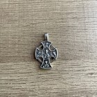St michael Arhangel  crucifixion Sterling Silver Cross 