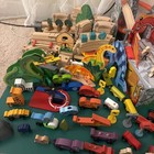 Huge Wooden Train Track Set Lot 200  Pcs Brio Thomas Compatible Dino Mountain