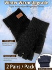 Winter Alpaca Wool Fingerless Gloves Thermal Men Knitted Half Finger Mitten Lot