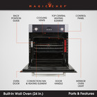 Magic Chef Mcswoe24s 2 2 Cubic Foot Built In Programmable Wall Convection Oven