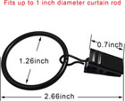 40 Pack Curtain Rings With Clips  Drapery Clips With Rings  Drapes Rings 1 26 In