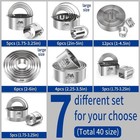 Square Cookie Cutter Set 5 Pcs Stainless Steel Biscuit Cutters Baking Tools New