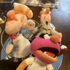 Six Vintage Finger Puppets With A Vintage Can