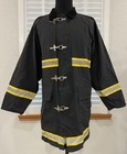 Mens Large Ny Fire New York City  Ny Black Reflective Vinyl Rain Coat Jacket