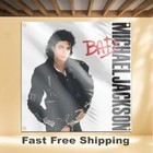 Michael Jackson Bad 4 x4  Banner Album Cover Art Fabric Poster Flag Tapestry