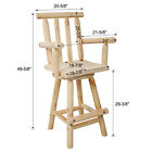 Bar Stool 360-degree Swivel Design Solid Wood Tall Bistro Chair For Dining Room