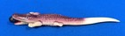 Vintage 1930 s Celluloid Alligator Eating Man Pencil Holder Made In Japan