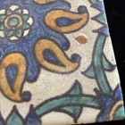 Chemla  Tunis Hand Painted Ceramic Floral Tile 6    Vintage Arts   Crafts Tunisia