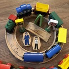 Unbranded Wooden Train Engine Lot Brio Compatible Trains Tracks Accessories