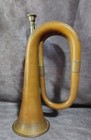 Antique Unmarked Brass Military scout Signal Bugle With Mouthpiece     1890 - 1925