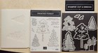 Stampin Up Stamp die Set Bundle   Frosted Forest   Used- 6 Masks  Layered Trees 