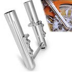 Chrome Cnc Hollow Fork Legs For Harley Road King Flht Street Glide Flhr 2014-up