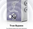 Donner White Tape Delay Effects Pedal With Echo Effect 2 Channels True Bypass