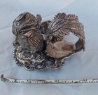 Antique Vintage Silver Plate Figural Chicken Napkin Ring  Salt Reed   Barton   