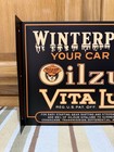 Oilzum Motor Oil Flange Sign Doubled Sided Gas Garage Vintage Style Wall Decor