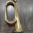 Vtg Brass And Copper Bugle W Removable Mouth Piece