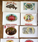 Vintage Cigar Label Lot - 15 Different Original Inner Mck s Bird  Black Bass