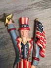 Cast Iron Uncle Sam Liberty Door Stop 10        Vintage Americana New