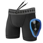  Compression Performance Short With Built-in Jock Strap And Small Black