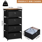 Mooace Fabric Storage Dresser With 4 Drawers  Small Chest Of Drawers Clothes    