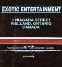 Vintage Matchbook welland on canada babies Exotic Entertainment Gentlemen s Club
