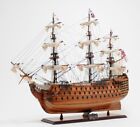 Hms Victory Exclusive Edition   Handcrafted Ship Model W  Linen Sails   Ruder