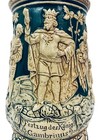 Uncataloged Girmscheid    Antique German Beer Stein 1 Liter Gambrinus   Revelers