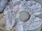 64 Vintage Embroidered Lace Organdy Collars Trim Girls Dress Making Sewing