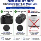 Front Body Cap And Rear Lens Cap Cover For Canon Eos Ef ef-s Lens For Rebel T7