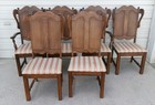 6 Dining Chairs Wingback Ears Cane French Country Six Mid Century Mcm Revival