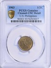 Toned  1903 Philippines Half Centavo Km 162   Very Few Graded For Sale On Ebay