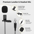 Tonor Uhf Wireless Microphone System With Dual Headset Lapel Mics