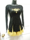  Irish Dance Costume Black Velvet Dress W sequin Underskirt Trunks  Medium Child