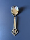 Cohr Danish Sterling Silver Three Towers Drue grape Pierced Serving Spoon 8 5   
