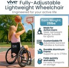 Vive Sports Wheelchair For Adults - Lightweight  Foldable Manual Wheel Chair new